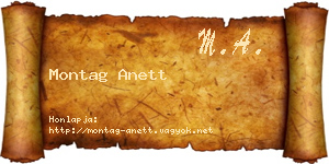 Montag Anett névjegykártya
